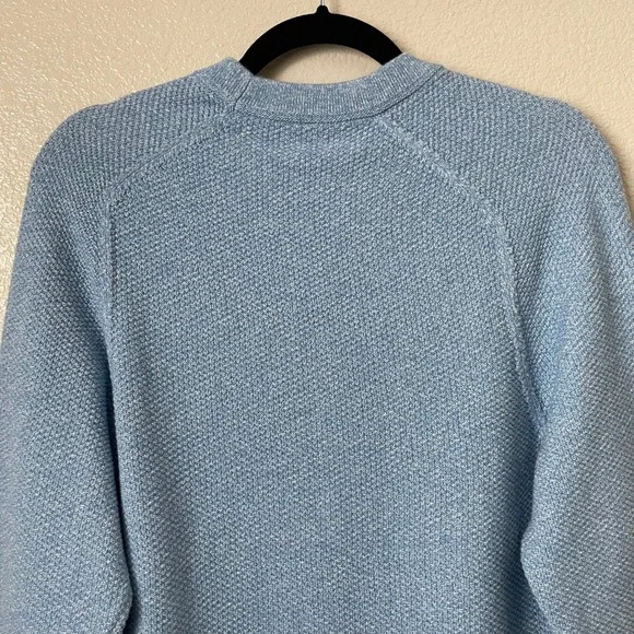 Lululemon Sweater Mens XS Blue Textured Knit Crewneck Coolmax Pullover M3ENFS - Picture 7 of 11
